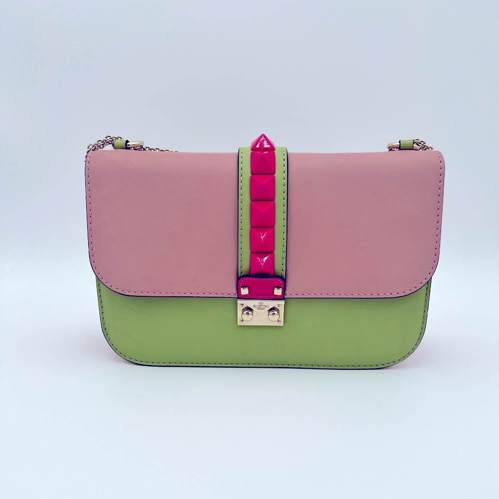 VALENTINO
Roman-Stud Leather Shoulder/Crossbody Bag.